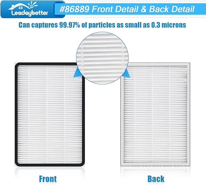Leadaybetter 8 Pack HEPA Media Filter 86889 mc-v199h 40324 for Kenmore EF-1 Vacuum Cleaner, Replacement Part #86889