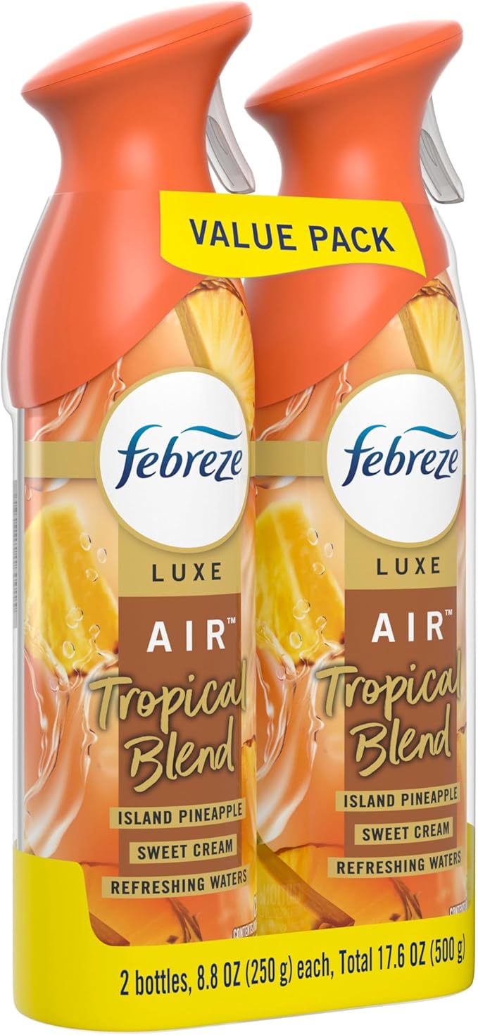 Febreze Air Freshener Spray, Odor-Fighting Room Spray, Tropical Blend Scent, 8.8oz, 2 Count