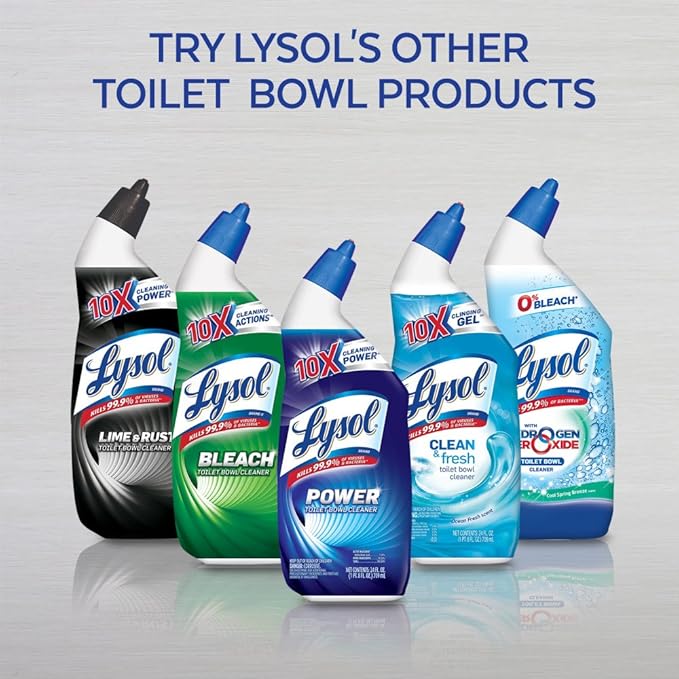 Lysol Clean & Fresh Toilet Bowl Cleaner, Ocean Fresh, 24 oz (Pack of 4)