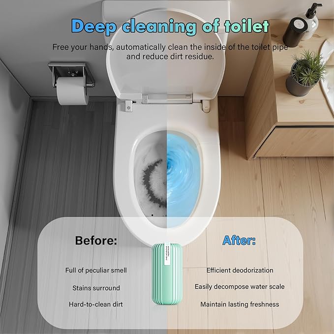Crazy Clean Toilet Cleaner for bathroom: 3Pcs Toilets Cleaners Pro for Toilet Bowl, Drop-in Tank Cleaning, Eco-Friendly, Powerful Stain & Odor Removal, Safe for All Toilets, Home & Travel