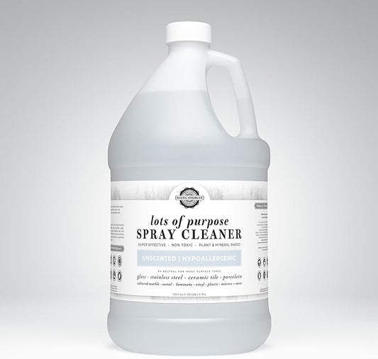 Rustic Strength Lots of Purpose Spray Cleaner, Unscented, Multi-Surface, pH Balanced, Non-Toxic, Biodegradable, 1 Gallon, Plastic