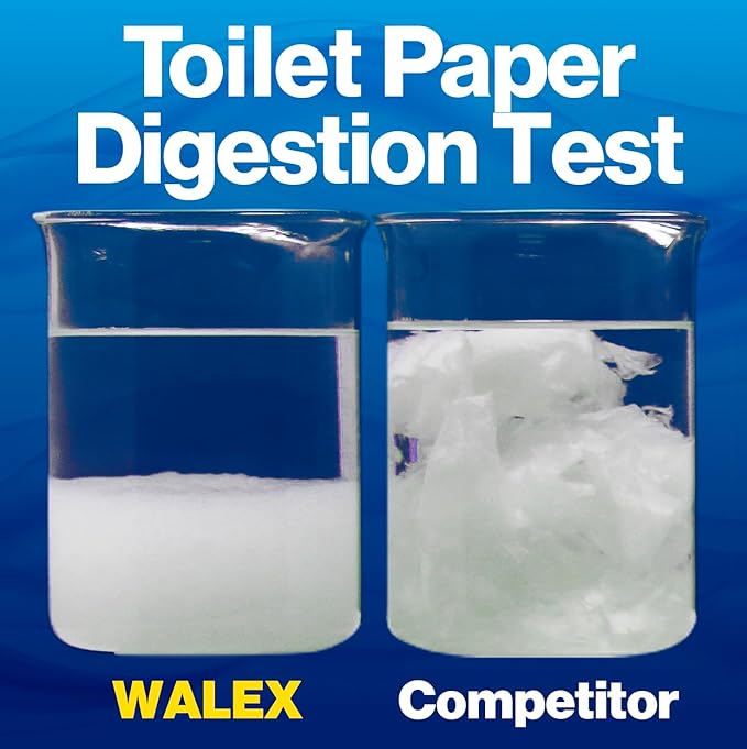 Walex Bio-Pak Black Holding Tank Deodorizer & Waste Digester Drop-Ins - Advanced Enzyme Formula for Rapid Breakdown of Waste & Paper, Removes Odors & Cleans Tank; Tropical Breeze, 10-Pack