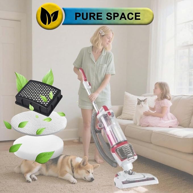 K4010 Bagless Upright Vacuum Replacement Kit for Kenmore Upright Cleaner Models# DU2015 DU2012 (2 HEPA Filter + 4 Foam Filter + 4 Felt Filter)