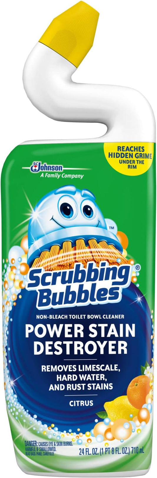 Scrubbing Bubbles Extra Power Toilet Bowl Cleaner, Citrus, 1 Squeeze Bottle, 24 oz