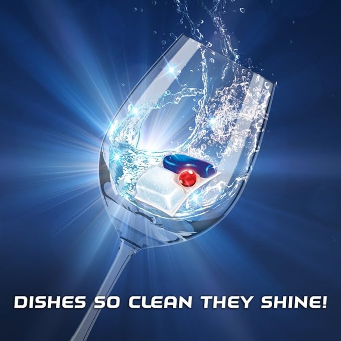 Finish Quantum Max Powerball, 96ct, Dishwasher Detergent Tablets, Ultimate Clean & Shine (8X12ct)