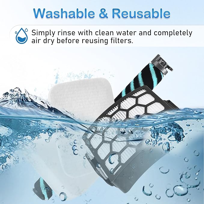 LA802 LA742 Brush Roller Filter Replacement Compatible with Shark Rotator Lift-Away Duo Clean PowerFins LA802 LA742 Upright Vacuum Cleaner Accessories Parts XHF320 XFFK320