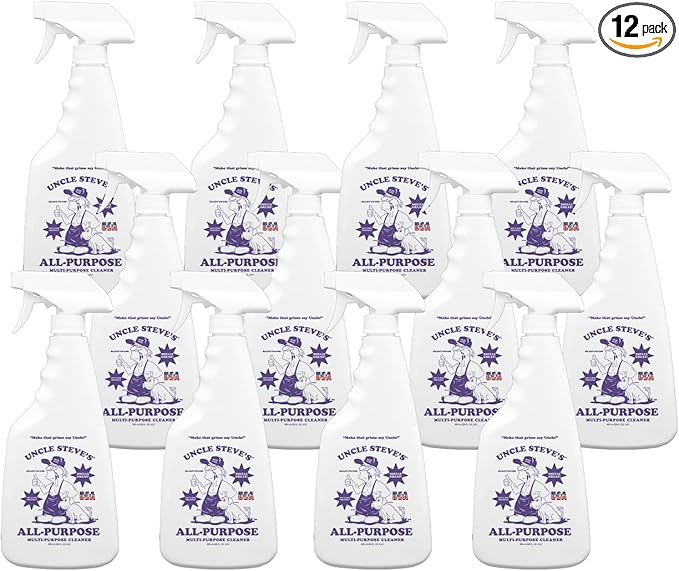 UNCLE STEVE'S® All-purpose Cleaner - Made in the USA - Pet & Kid Friendly - Eco-Friendly - Non-Toxic (12, 20 OZ)