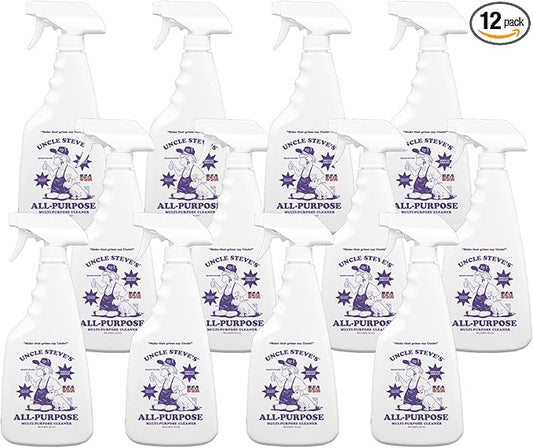 UNCLE STEVE'S® All-purpose Cleaner - Made in the USA - Pet & Kid Friendly - Eco-Friendly - Non-Toxic (12, 20 OZ)
