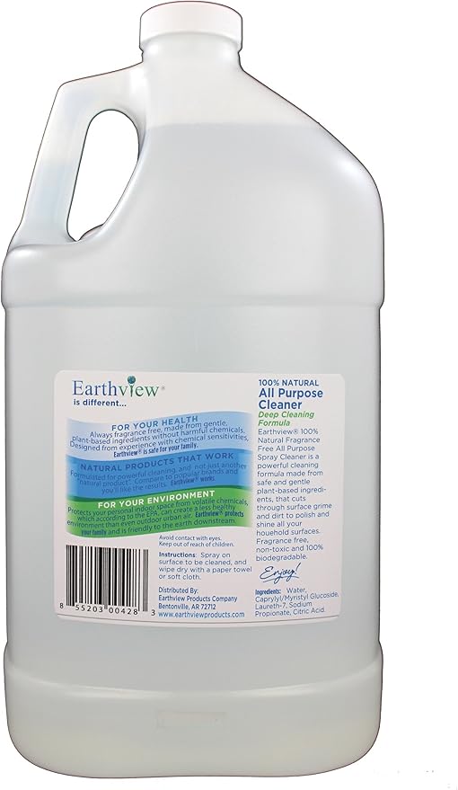 All Purpose Cleaner Fragrance Free 128oz Gallon Refill- Designed for Environmental Sensitivities (MCS, EI, MI)