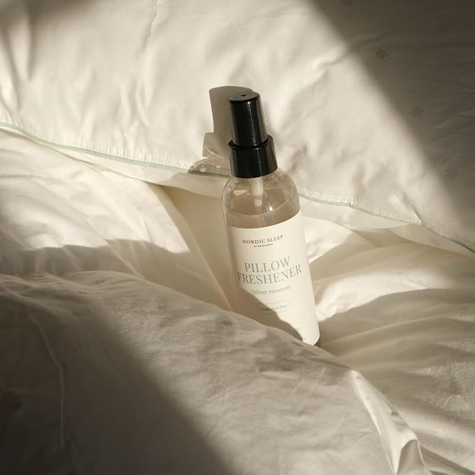 Nordic Sleep by Fossflakes, Pillow Freshener Scent-Free 190 ml – Probiotic Odor Eliminator Spray, Hypoallergenic & Fragrance-Free, Long-Lasting Freshness for Pillows & Bedding