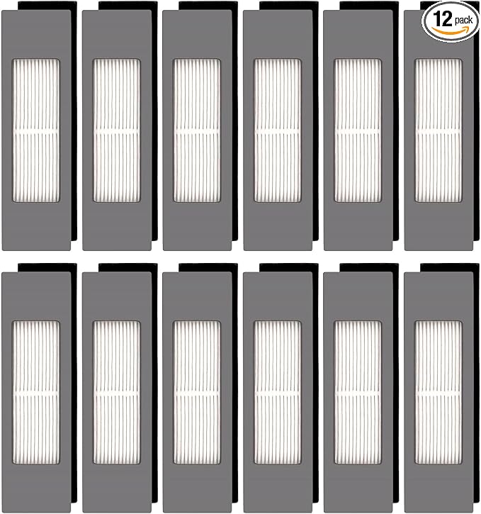 (12 Pieces) N10 HEPA Filter for ECOVACS DEEBOT OZMO N10, N10 Plus, 920, 950, T8 AIVI Max, T9, T5, N5, N7, N8+, N8 Pro Plus, DX55, DX93, DJ65 Robot Vacuum Cleaner Filters Accessories Kit