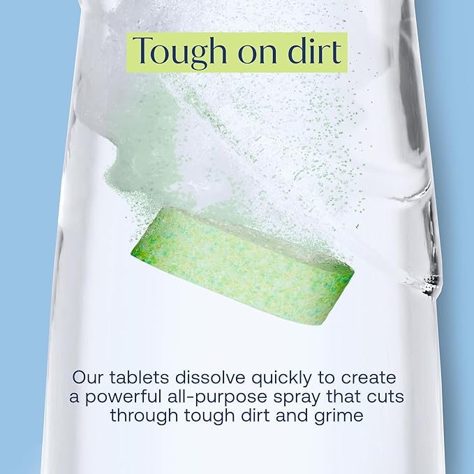 Fab Tab Bathroom Cleaning Spray Refill Tablets - All-Purpose Cleaner Spray Tablets - Natural Cleaning Products - Plant-Based - Citrus Scent- No Harsh Chemicals - (bottle not included) (20)