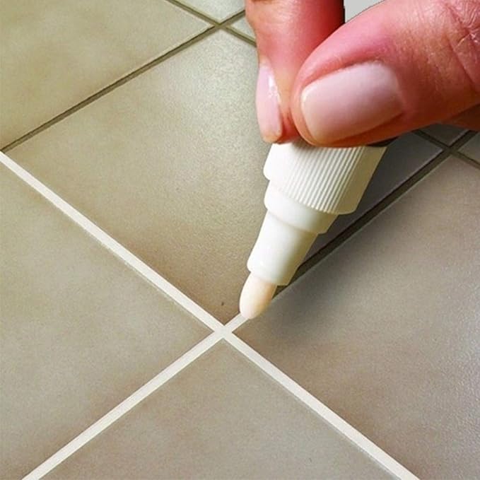 3Pcs Tile Marker Repair Wall Pen White Grout Marker Odorless Non Toxic for Tiles Floor and Tyre Suitable Car Painting Mark Pen