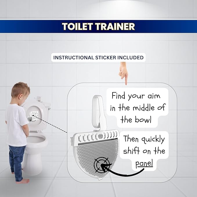 Toilet Clip-On Splash Guard – In-Bowl Odor Control for Bathrooms – Long-Lasting Scent (1, Ocean)