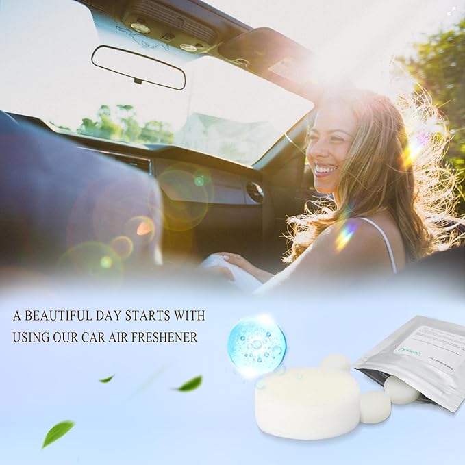 32pcs Vanilla Car Air Freshener Refill Fragrance Tablets,8 Pack Sweet Vanilla Car Scents Pads for Car Air Freshener Vent Clips,1.7cm/0.7inches Diameters Scent Pads