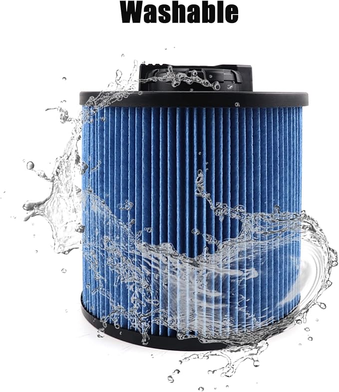 2 Pack DXVC6912 Fine Dust Filter Fit for DeWalt 6-16 Gallon Wet/Dry Vacuum Fit DXV06P DXV09P DXV09PA DXV10P DXV10PL DXV10S DXV10SA DXV10SB DXV12P DXV14P DXV16P