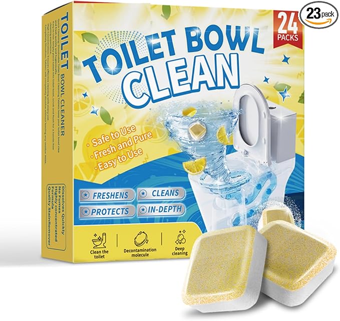 Toilet Bowl Cleaner Tablets,Put in the Toilet,NOT Tank.24 Pack Value Set