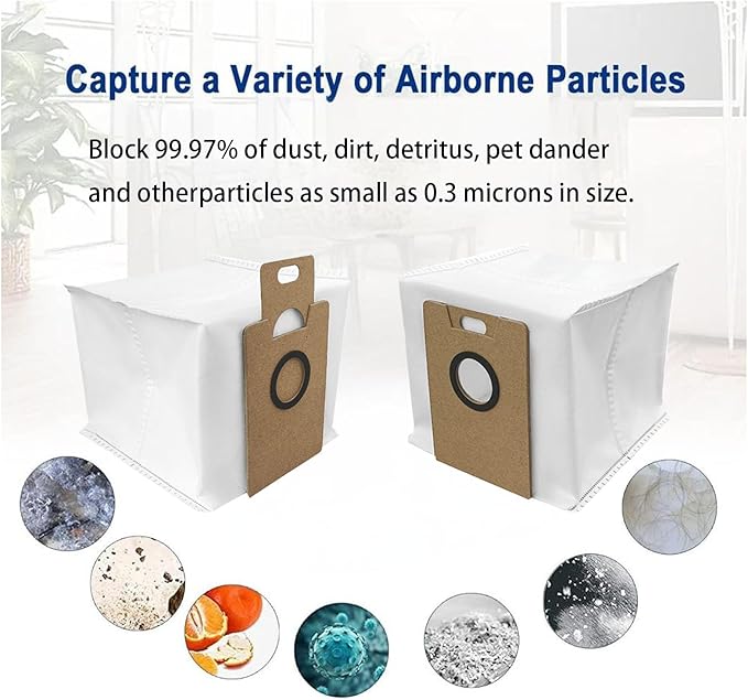 Replacement Tapo Accessory-9 Vacuum Dust Bags, Compatible RV30 Max Plus / RV20 Max Plus, Vacuum Dust Bag, Parts, Accessories