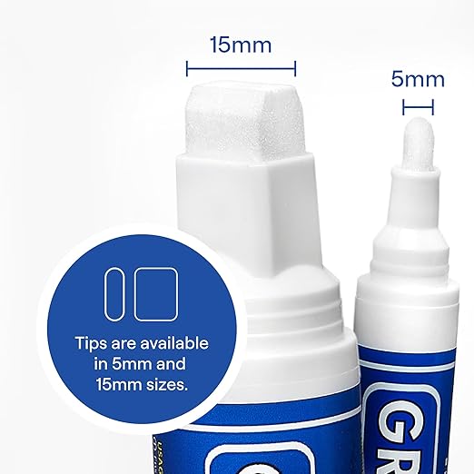 Grout Pen Ivory Tile Paint Marker: Waterproof Grout Paint, Tile Grout Colorant and Sealer Pen - Ivory, Wide 15mm Tip (20mL)