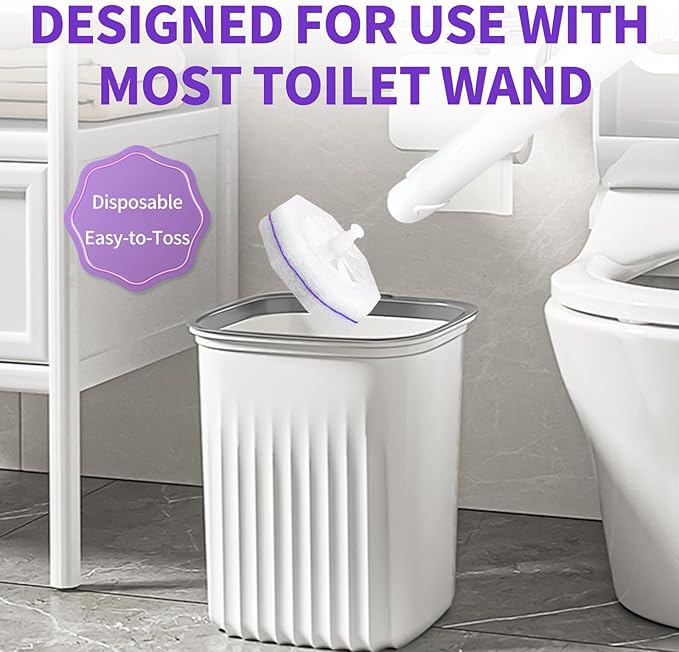 80 Count Toilet Wand Refills for Clorox, Disposable Toilet Brush for Clorox ToiletWand Cleaning System, Upgrade Toilet Bowl Cleaner Refill Pads for Closestool Cleaning,No Falling Apart,Light Scent