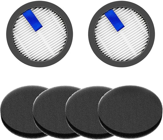 HEPA Filter Fit for Afoddon A200Pro A200 Fit for ORFELD B08 C10A C10G Fit for NEOUARE S12 S25 S26 Series Cordless Vacuum Cleaner with Sponge Filters Replacement Parts