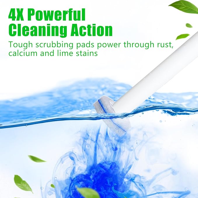 40 Count Toilet Wand Refills for Clorox, 4X Cleaning Power Toilet Bowl Cleaner Refill Pads for Clorox Wand System, Disposable Toilet Brush for Bathroom Cleaning