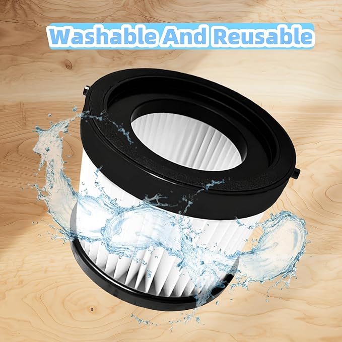 Compatible With Ddewollt Vacuum Filter DCV501HB DCV5011H Attachments Replacement HEPA Filters, For Ddewollt 20V Cordless Handheld Vacuum Cleaner Includes 2 Cleaning Brushes Washable And Reusable (4pk)