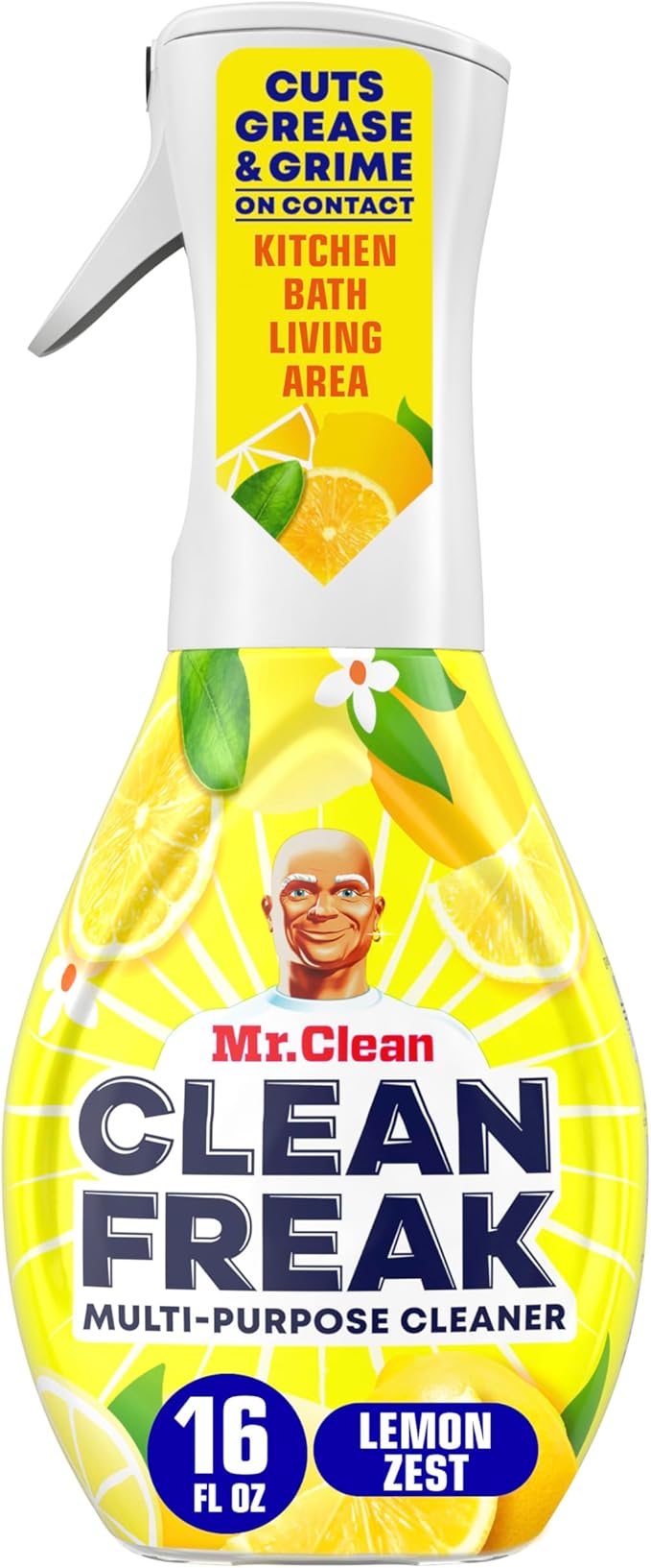 Mr. Clean, Deep Cleaning Mist Multi-Surface Spray, Lemon Zest Scent Starter Kit, , 16 Fl Ounce (Pack of 1)