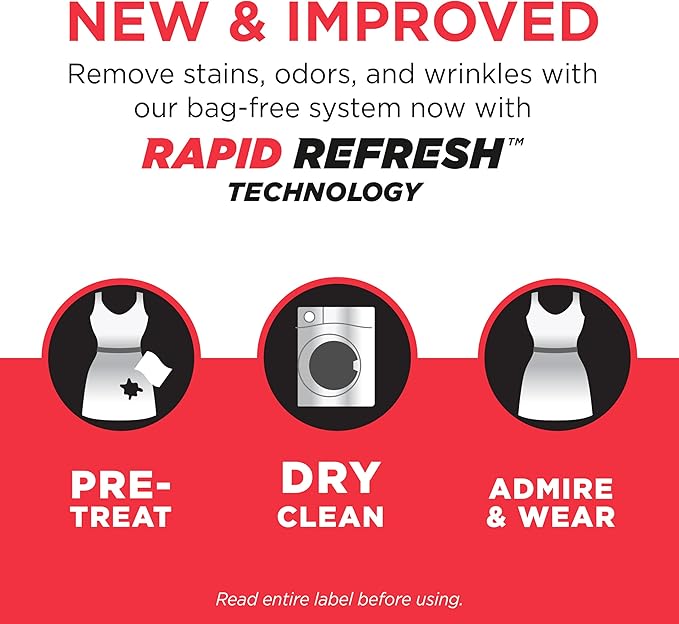 dryel At-Home Dry Cleaner Kit, New and Improved Formula with Rapid Refresh Technology, Gentle Laundry Care for Special Fabrics and Dry-Clean-Only Clothes, 5 Loads