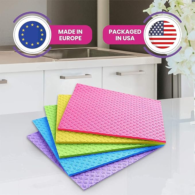 Swedish Dishcloths and Bamboo Charcoal Air Purifying Bag Bundle