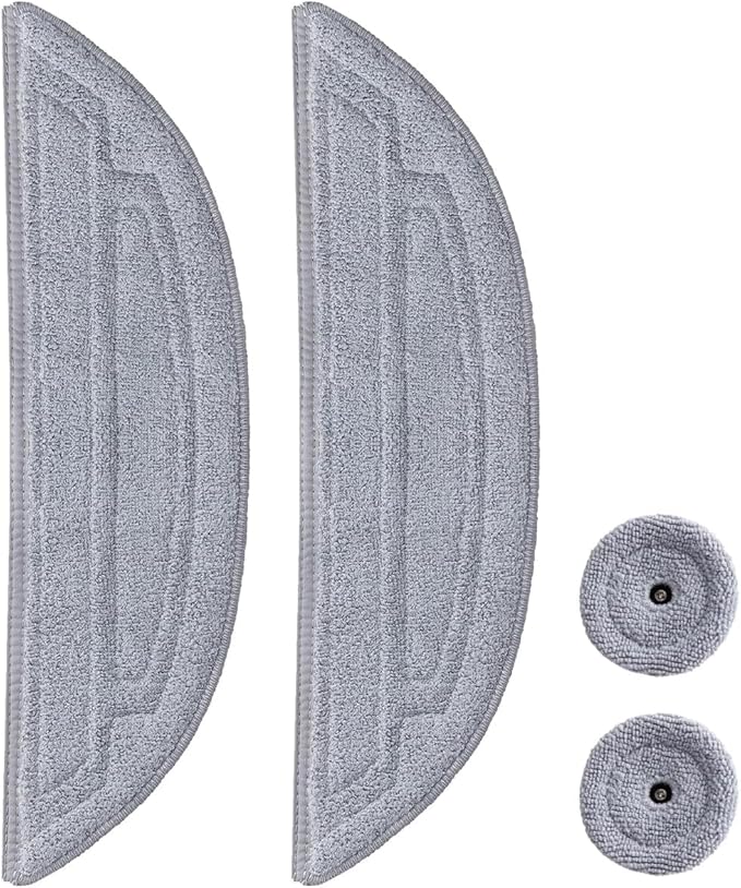4Pack Microfiber Mop Cloths Compatible with Roborock S8 MaxV Ultra, S8 Max Ultra Robot Vacuum,Mop Pad Replacement Accessories with Dual Sonic Vibrations Modules Mop Pad