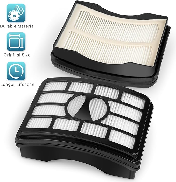 NV500 Filters for Shark Rotator Pro Lift Away NV500, NV501, NV502, NV503, NV505, NV510, NV520, NV552, UV560, Replace Part # XFH500 & XFF500, 2 HEPA Filters + 4 Foam Felt Filters Kit