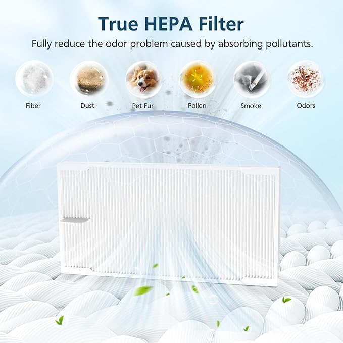19 Packs Replacement Parts Only for Eureka E20 Plus Robot Vacuum Cleaner, 2 Main Roller Brushes, 4 HEPA Filters, 4 Mop Pads, 8 Side Brushes, 1 Cleaning Brush Accessories Kit