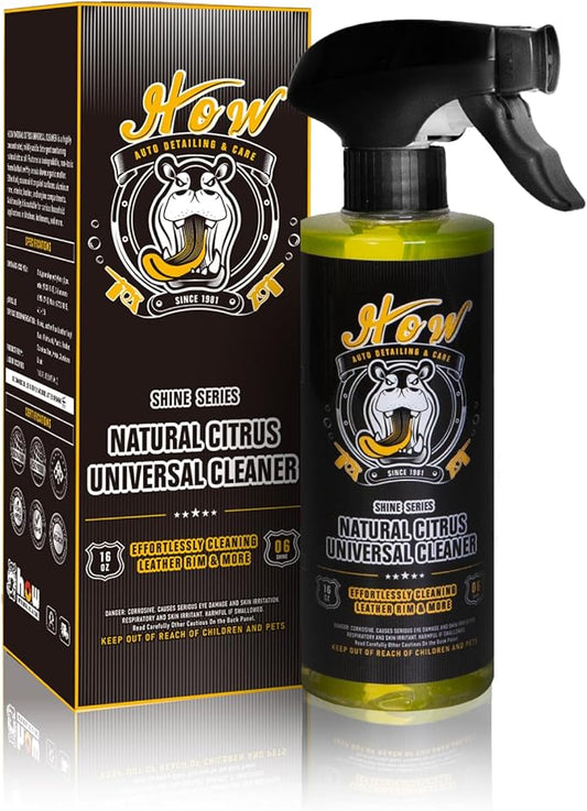 H.O.W AUTO DETAILING & CARE H.O.W 16 oz Natural Citrus Car Interior Cleaner All Purpose Vegan Non-Toxic