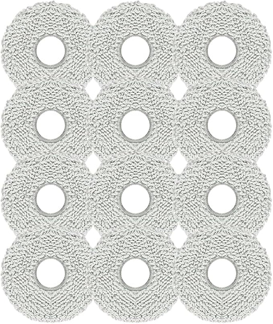 12pcs Mop Pads for for Ecovacs Deebot t30s /T30s Combo/X2 Omni/X1 Omni/X1 TURBO/T20 OMNI/T10 Omni/yeedi m12 pro+ Robot Vacuum
