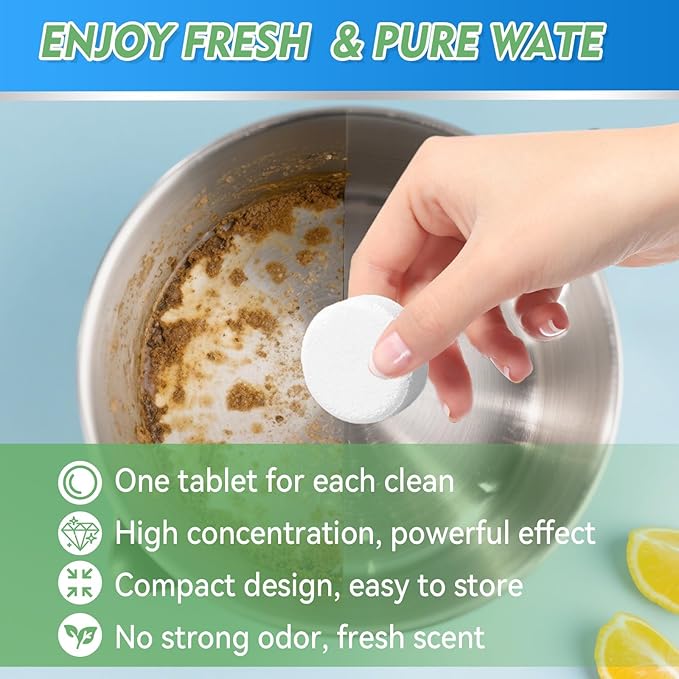 Kettle Descaler Tablet, Kettle Cleaner Remove Hardwater Limescale, Citric Acid for Cleaning, Limescale Remover For Kettles (20.01 Count (Pack of 1))