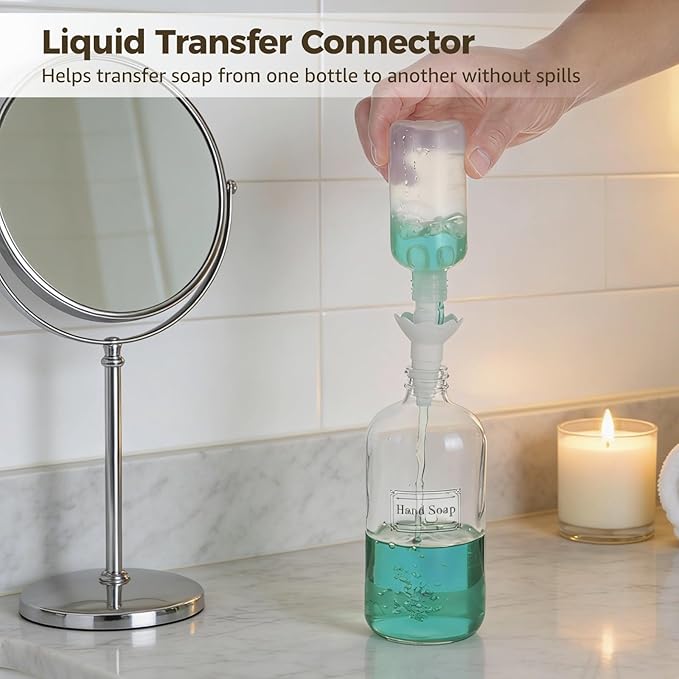 2 Pcs Multi-Tier Bottle Connector, Universal Emptying Kit, Fits 0.59-1.38 In Bottles, Prevents Waste, Best For Kitchen, Bath & Laundry