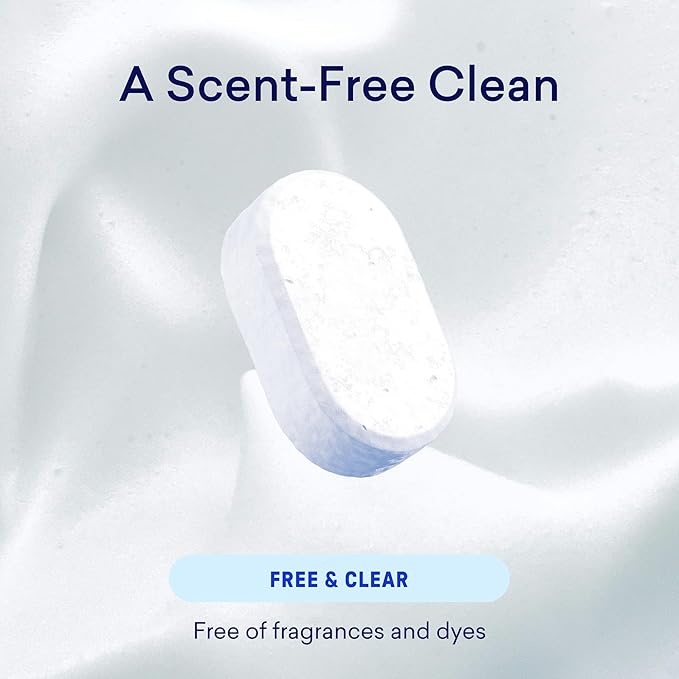 BLUELAND 100% Plastic-Free Dishwasher Detergent Tablets, 36 Count, Free & Clear, Eco-Friendly Dishwashing Pods, Natural, USDA Certified biobased