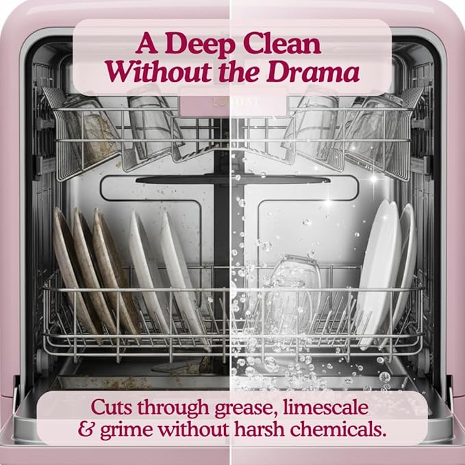 Dishwasher Cleaner And Deodorizer Tablets - Lemon Citrus Dishwasher Cleaning Tablets - Deep Cleaning Removes Limescale and Odors - Eco-friendly Dish Washer Machine Cleaner - Heavy Duty and Septic Safe