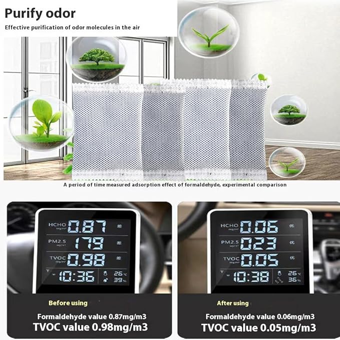 35Pack Natural Activated Charcoal Odor Absorber Air Purifying Bag for Home or Shoe Odor Eliminator; Car Air Freshener;Drawer Deodorizers; 7g/Pack Natural Air Freshener for Home,Car,Closet,Pets