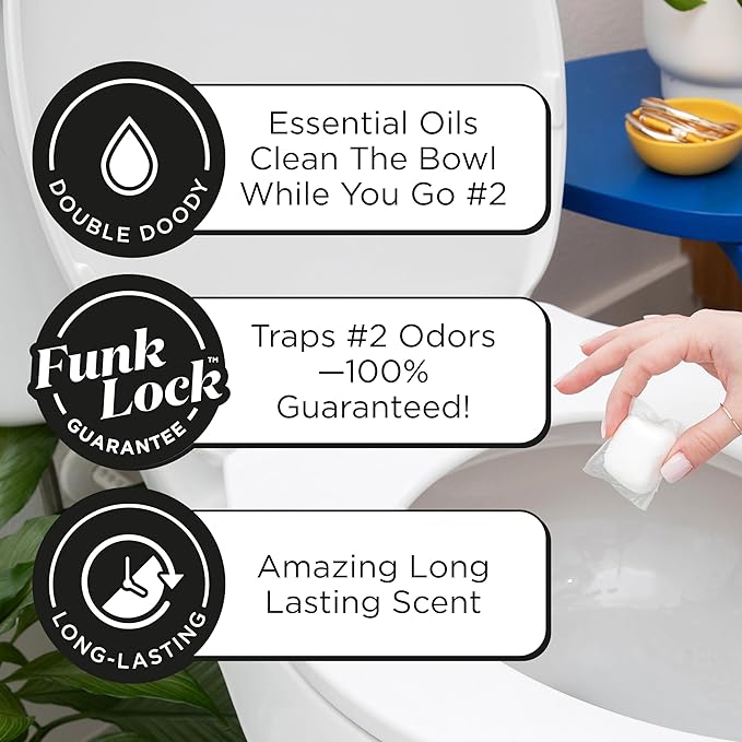 Poo-Pourri Before-You-Go 2-in-1 Toilet Potty Pods, Original Citrus, Bathroom Odor Deodorizer and Toilet Cleaner with Essential Oils, Lemon, Bergamot and Lemongrass Scent, 20 Count (Pack of 6)