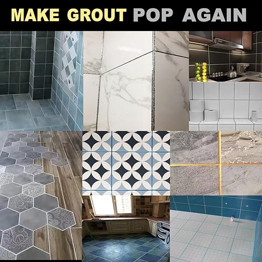 Epoxy Grout Beige 13.5 fl oz ｜Water & Stain Resistant & Zero Maintenance｜1:1 Auto-Mix Technology｜24hr Ready-to-Use｜Perfect for Shower Kitchen Pool | 10 Pearl Finishes for Tile & Stone
