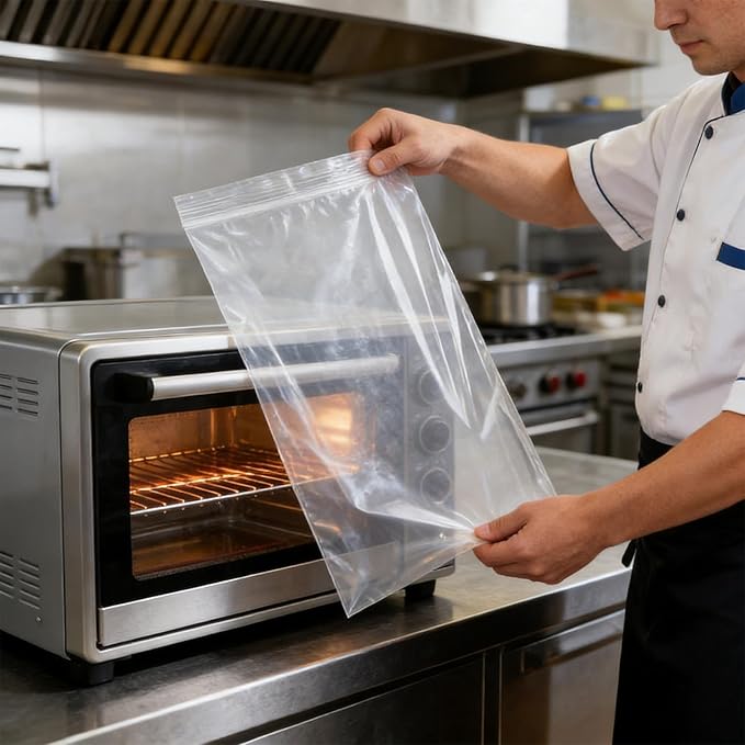 Oven Rack Cleaner Bags, Washing Degreaser Set, Soaking Oven Rack Cleaner with Material, Kitchen Cleaning Accessory for Stove Grilling Microwave, Toaster Cooking Baking Barbecue Roasting Camping