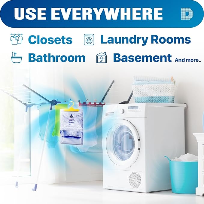 Dry & Dry 17 Pack [14 OZ] Premium Moisture Absorbers - Dehumidifiers for Home, Basement & Bedroom