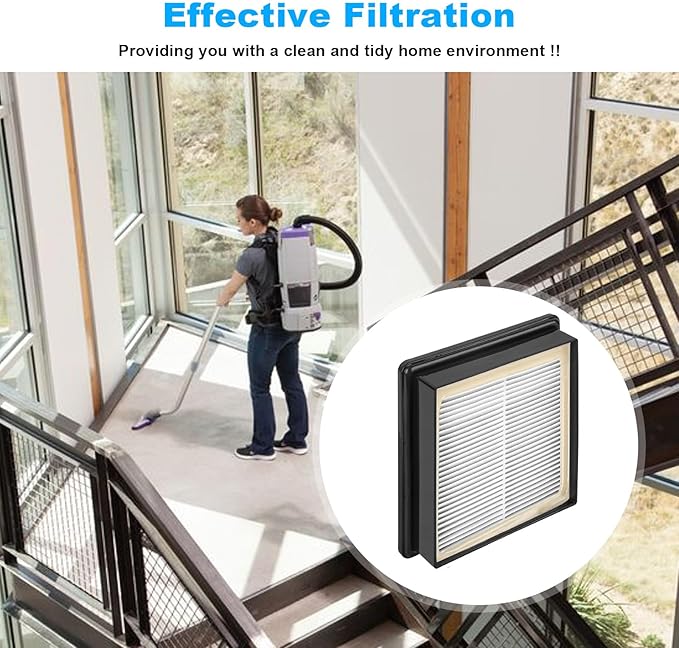 107315 Vacuum HEPA Filter Replacement Proteam Super Coach Pro 6, Super Coach Pro 10,GoFree Flex Pro, and ProVac FS 6 Vacuum Compatible with ProTeam Twin Pack Filter- 2 Pack