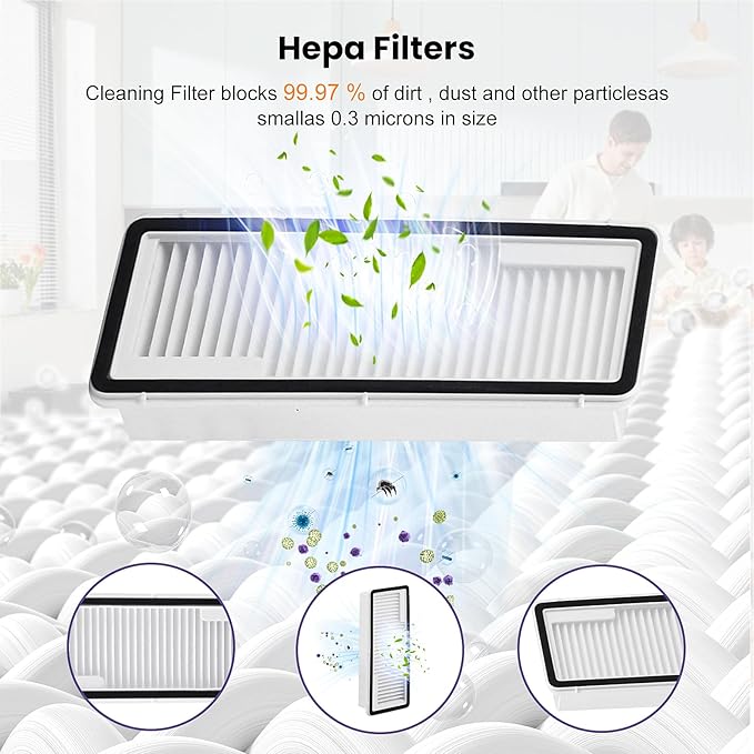 20 Pcs Accessories kit for Narwal Freo Z10 Ultra/Narwal Freo Z10 Robot Vacuum Cleaner, 1 Main Roller Brush, 6 Dust Bags, 4 Hepa Filters, 4 Mop Pads, 4 Side Brushes, 1 Clean Tool
