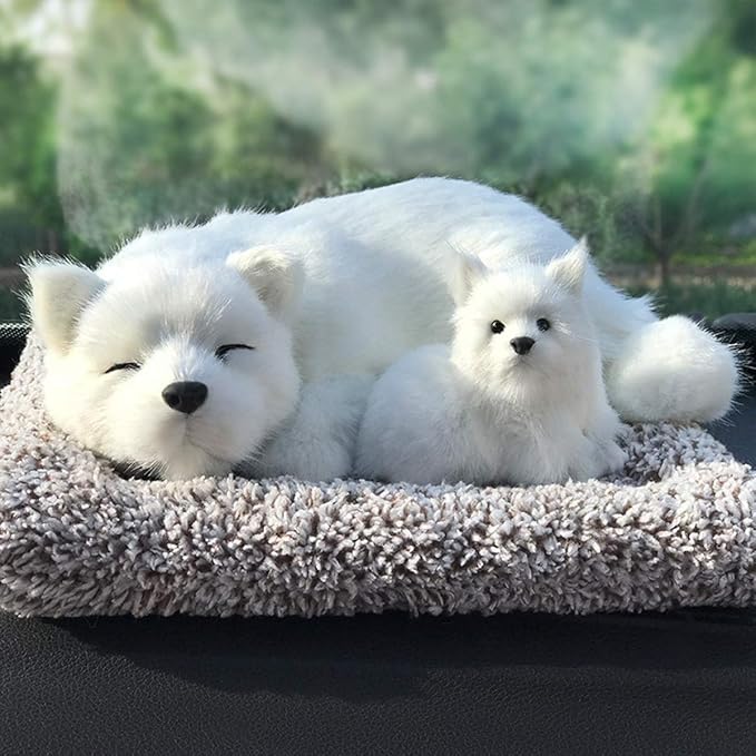 Ergocar Car Air Purifying Bags Cute Animals Odor Eliminator Bamboo Charcoal for Car Decoration & Eliminating Odors (Samoyed-A)