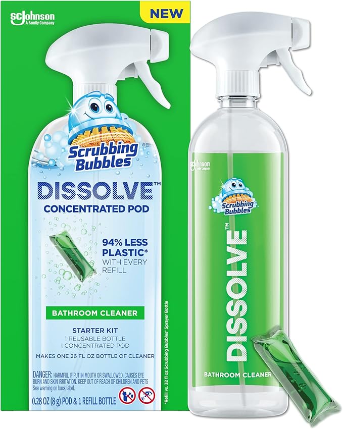 SCRUBBING BUBBLES BATH DISSOLVE PODS SATRTER KIT 1+1 0.28FLOZ