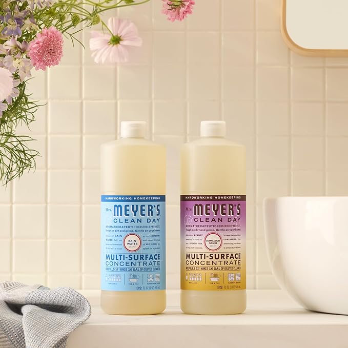 Mrs. MEYER'S CLEAN DAY Multi-Surface Everyday Concentrate, Compassion Flower Scent, 32 Fl Oz Bottle
