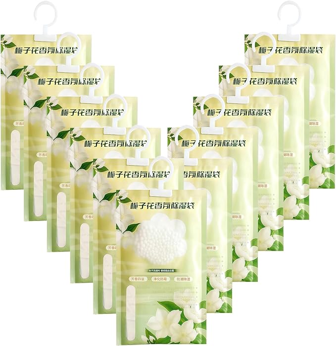 12 Pack Moisture Absorbers, Dehumidifier Bags for Closet,Humidity Bags for Closet, Humidity Absorber in Wardrobes, Bedrooms, Bathrooms
